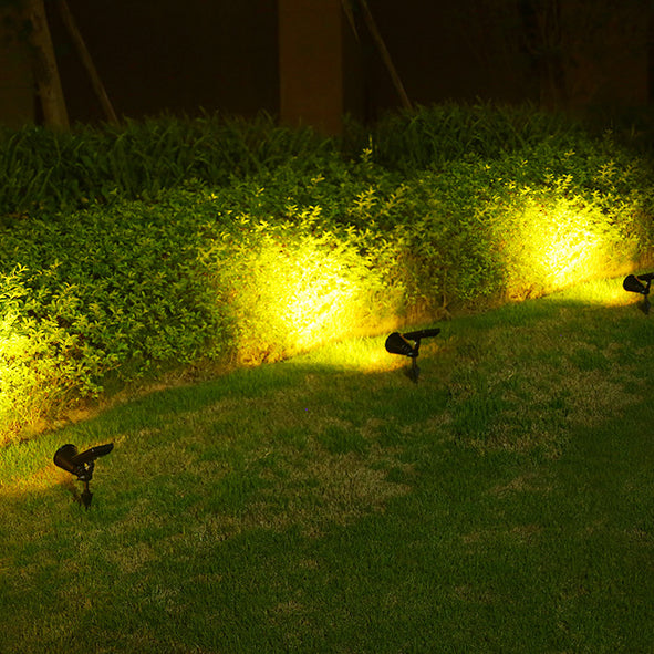 Sleek Modern Solar-Powered Waterproof Conical LED Spotlight — Outdoor Floor Plug Light