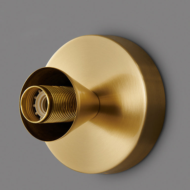 Modern Luxury Full-Copper Sun-Shaped Glass 1-Light Dual-Purpose Flush Mount Light