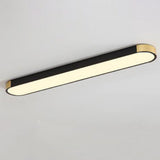 Sleek Modern Minimalist Rectangular Ring LED Flush-Mount Ceiling Light