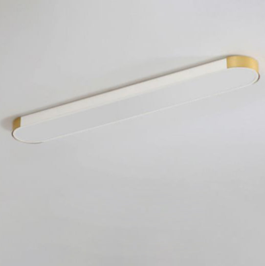 Sleek Modern Minimalist Rectangular Ring LED Flush-Mount Ceiling Light