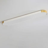 Sleek Modern Minimalist Rectangular Ring LED Flush-Mount Ceiling Light