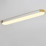 Sleek Modern Minimalist Rectangular Ring LED Flush-Mount Ceiling Light