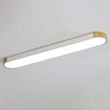 Sleek Modern Minimalist Rectangular Ring LED Flush-Mount Ceiling Light