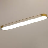Sleek Modern Minimalist Rectangular Ring LED Flush-Mount Ceiling Light