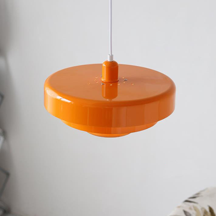 Chic Nordic Vintage Multi-Layered Round Metal Pendant Light, 1-Light