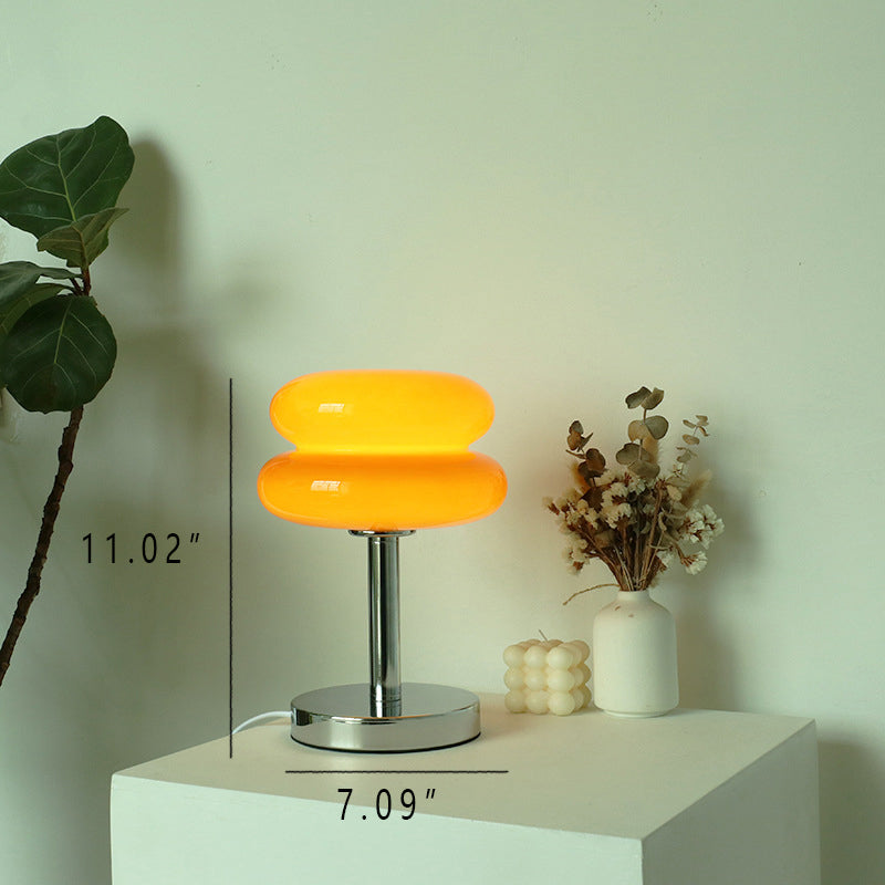 Modern Glass 1-Light Table Lamp with Tart Design