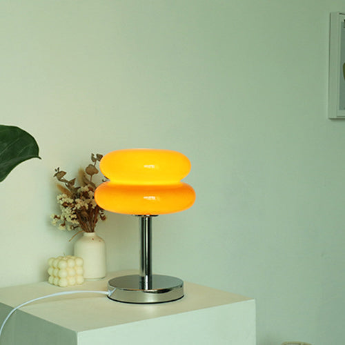 Modern Glass 1-Light Table Lamp with Tart Design