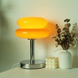Modern Glass 1-Light Table Lamp with Tart Design