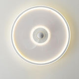 Sleek Modern Acrylic Round LED Flush-Mount Ceiling Fan with Integrated Light