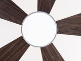 Simple Colorful Round Leaf Ceiling Fan for Kids with Light and Downrod