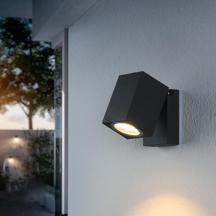 Modern Outdoor Waterproof Square LED Spotlight with Adjustable Angle – Garden Wall Sconce Lamp