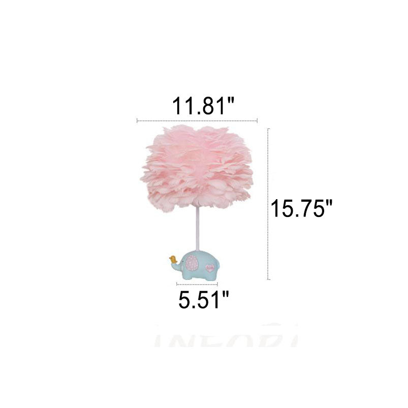 Modern Creative Unicorn Feather Kids Table Lamp – 1-Light