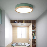 Elegant Macaron-Style Round Acrylic LED Flush-Mount Ceiling Light