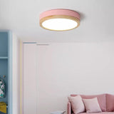Elegant Macaron-Style Round Acrylic LED Flush-Mount Ceiling Light