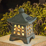 Solar Pagoda Resin Garden Light - Outdoor Lawn Decorative Landscape Lighting
