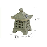 Solar Pagoda Resin Garden Light - Outdoor Lawn Decorative Landscape Lighting