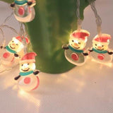 Festive Santa Claus LED String Lights - Battery-Operated Christmas Decor