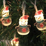 Festive Santa Claus LED String Lights - Battery-Operated Christmas Decor