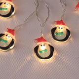 Festive Santa Claus LED String Lights - Battery-Operated Christmas Decor