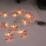 Festive Santa Claus LED String Lights - Battery-Operated Christmas Decor