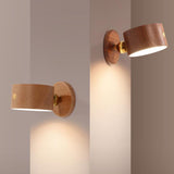 Minimalist Wooden USB Rechargeable Touch Night Light — Magnetic LED Wall Sconce Lamp