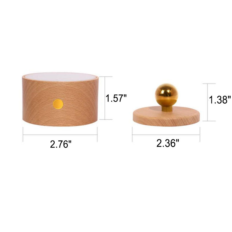 Minimalist Wooden USB Rechargeable Touch Night Light — Magnetic LED Wall Sconce Lamp