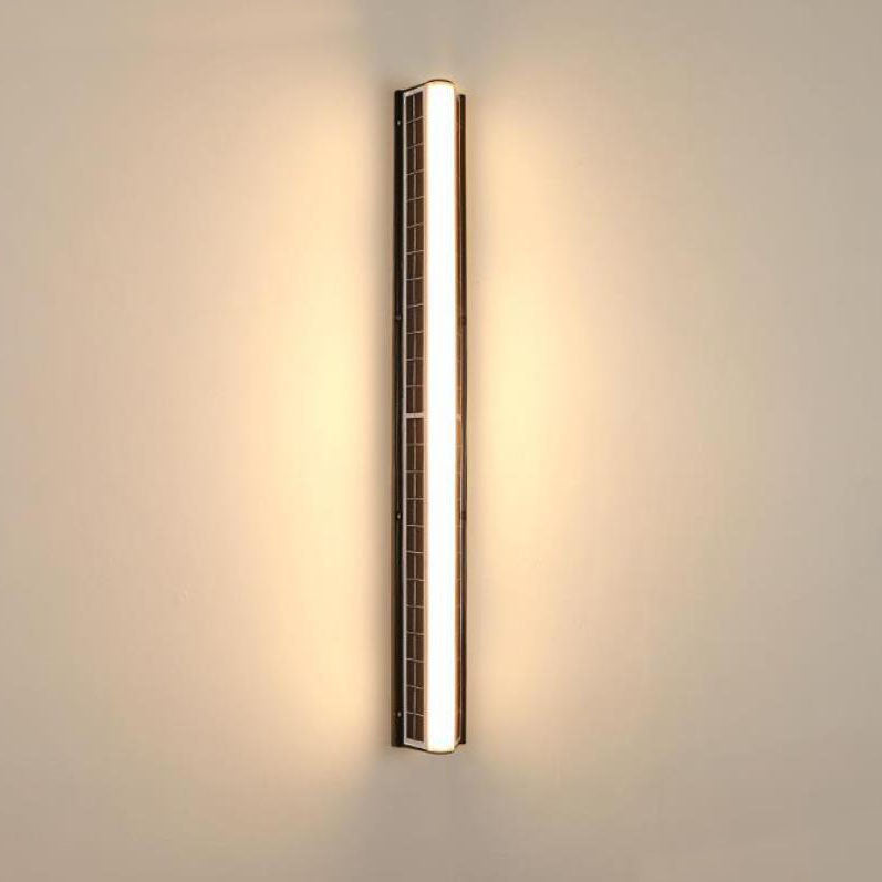 Modern Long Acrylic Solar LED Wall Light – Waterproof Outdoor Garden Lighting