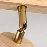 Japanese Minimalist Wooden LED Track Lighting, 2/3/4/5-Light, Semi-Flush Mount Ceiling Light