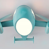 Nordic-Style Kids Cartoon Airplane LED Flush Mount Ceiling Light - Wrought Iron