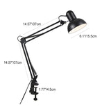 Modern Minimalist Retractable Long-Arm Clip Table Lamp – Iron & ABS, 1-Light Bedside Bedroom Lamp