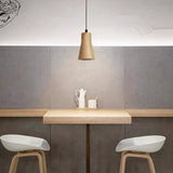Minimalist Wooden Cylinder Pendant Light - 1-Light, Compact & Stylish