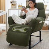 Modern Simplicity Corduroy Cotton Sponge Footrest – Adjustable Square Recliner with Iron & Carbon Steel Frame for Bedroom