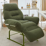 Modern Simplicity Corduroy Cotton Sponge Footrest – Adjustable Square Recliner with Iron & Carbon Steel Frame for Bedroom
