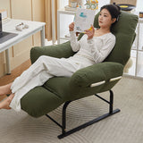 Modern Simplicity Corduroy Cotton Sponge Footrest – Adjustable Square Recliner with Iron & Carbon Steel Frame for Bedroom