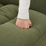 Modern Simplicity Corduroy Cotton Sponge Footrest – Adjustable Square Recliner with Iron & Carbon Steel Frame for Bedroom
