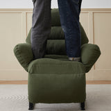 Modern Simplicity Corduroy Cotton Sponge Footrest – Adjustable Square Recliner with Iron & Carbon Steel Frame for Bedroom