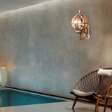 Traditional European Waterproof Ball-Shaped Aluminium & Glass 1-Light Wall Sconce for Outdoor Patio