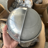 Weatherproof Contemporary Industrial Aluminum 1-Light Wall Sconce with Frosted Round Glass for Outdoor Patio Lighting