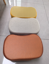 Contemporary Nordic Cuboid Footstool – Portable, Backless & Armless with Flannelette Tech Fabric on Solid Wood for Living Room