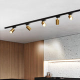 Modern Tubular LED Track Lighting Fixture - Flush Mount, 3/4/5-Light Options