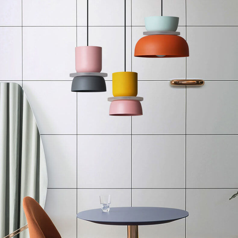 Nordic Colorful Macaron 1-Light LED Pendant Lamp