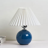 Sleek Nordic Minimalist Ceramic Pleated 1-Light Table Lamp