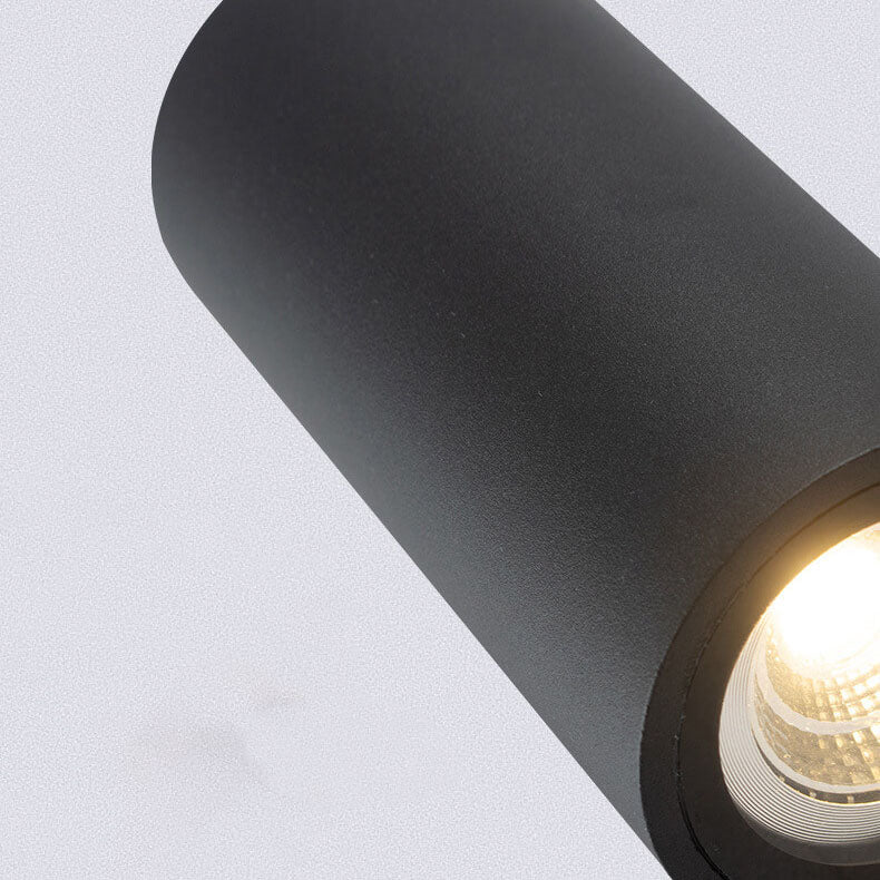 Sleek Modern Outdoor 2‑Light Wall Sconce with Glass Cylinder Shade — Waterproof Aluminum Lamp