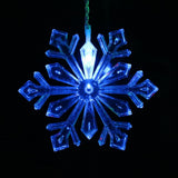 Snowflake LED String Lights with Remote Control – Blinking Ice-Blue Decorative Lighting