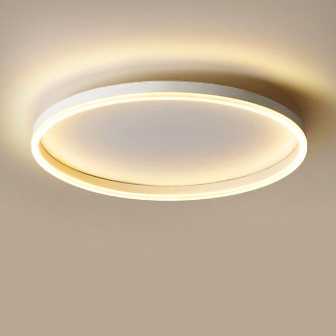 Nordic Minimalist Circular Ring LED Flush Mount Ceiling Light with Iron & Acrylic