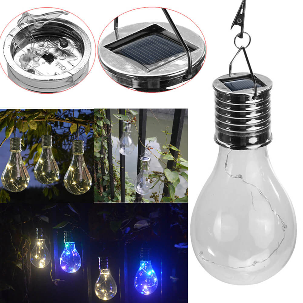 Creative Colorful Plastic Solar LED Outdoor Hanging Lights