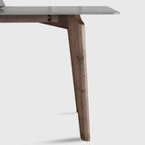 Nordic Contemporary Rectangular Ash Wood Slab Dining Table & Chairs Set - Seats 4-6