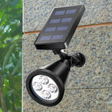 Sleek Modern Solar-Powered Waterproof Conical LED Spotlight — Outdoor Floor Plug Light