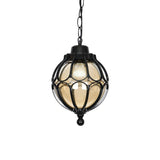 Stylish European Retro Spherical 1-Light Outdoor Waterproof Pendant Light