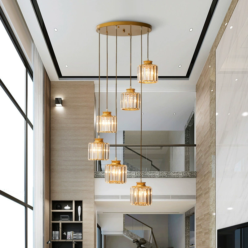 Timeless Vintage Crystal Staircase Chandelier - Elegant Lighting Statement